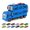 Blue, variant on Xinwanna Speed Competition Deformed Ejection Truck Toy with 16 Mini Cars, Friction-Driven Mega Truck Toy with Lighting and Sound, 2-Tier Deformable Foldable Track Runway, Truck Toys for Toddlers, Red