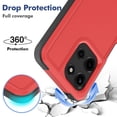 thumbnail image 6 of Defender Case for Motorola Moto G 5G 2025 / G 2026 / G Play 2026 6.7", Dual Layer PC+TPU Rugged Shockproof Full Body Protective Cover,Red, 6 of 6