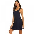 thumbnail image 4 of Baywell Sleepwear for Women Tank Nightgown Chemise Racerback Sleeveless Sleep Dress, Dark Blue, M, 4 of 9
