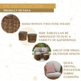 thumbnail image 4 of Mōd Furniture Lexi 5-Piece Boho Outdoor Conversation Set with Hand Woven All-Weather Rattan Wicker, Loveseat, 2 Side Stationary Chairs, LEXI5PC-GRY, 4 of 7