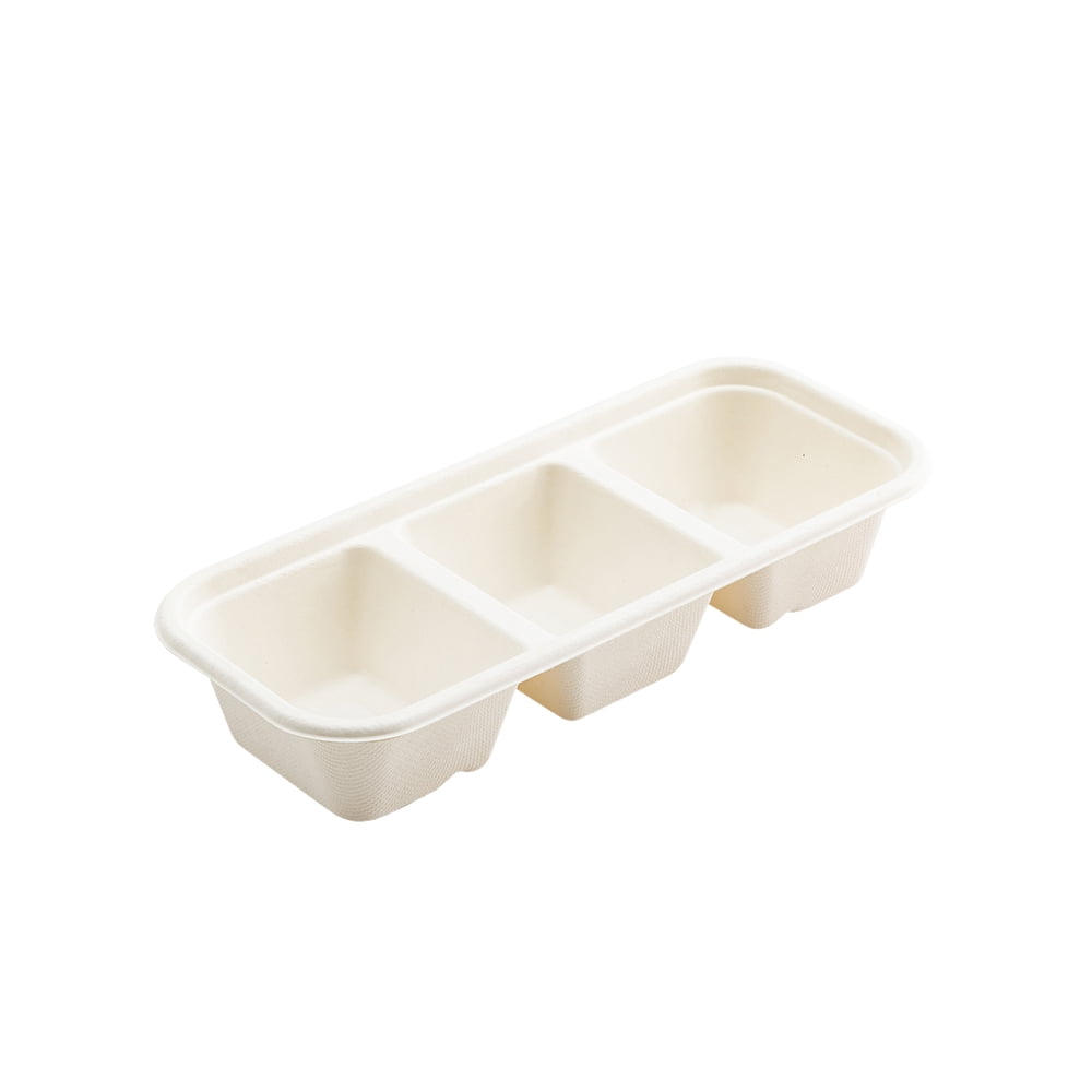 Pulp Tek Rectangle Clear Plastic Flat Lid - Fits 48 and 60 oz Bagasse Container - 100 Count Box