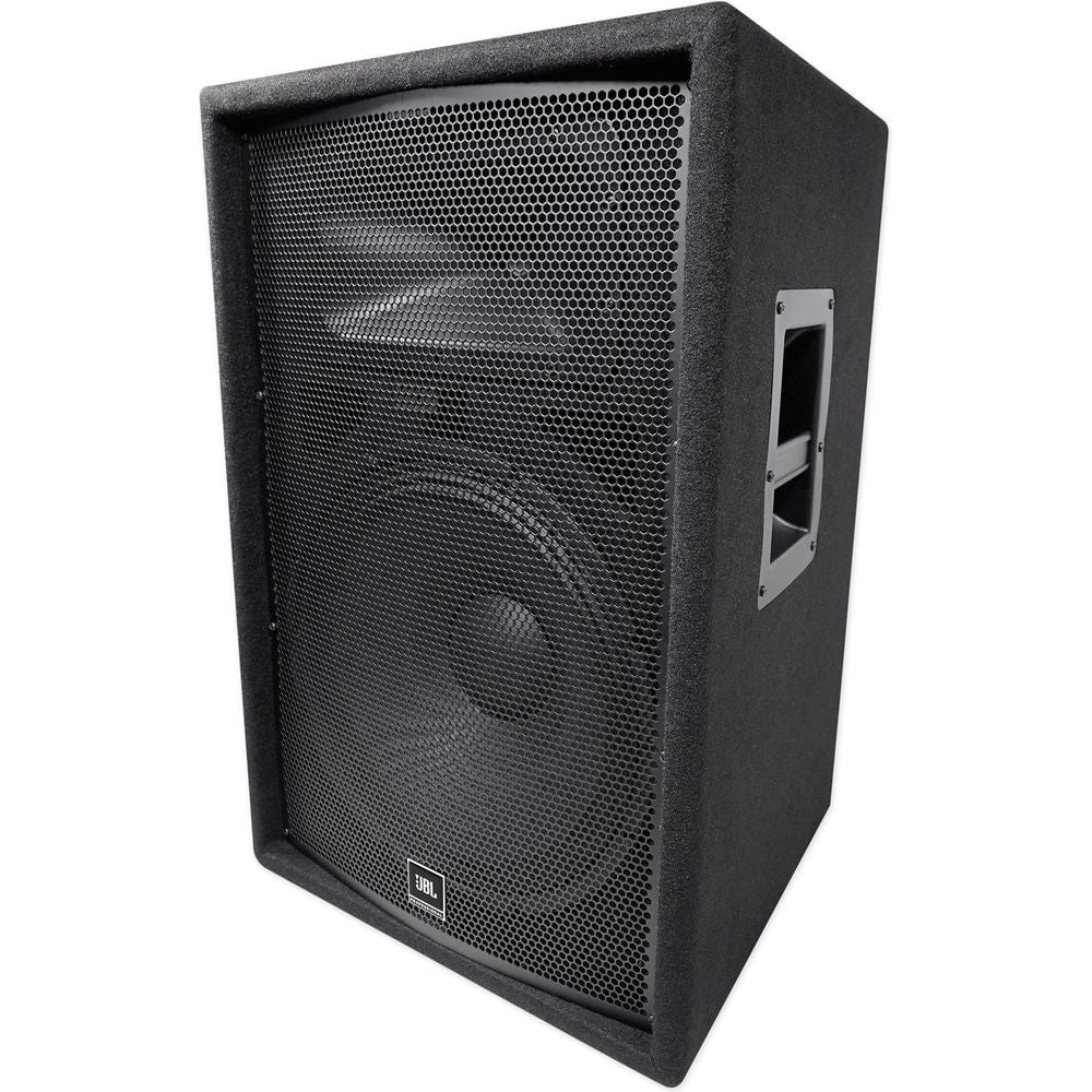 (2) JBL Pro JRX215 15" 2000w PA/DJ Speakers+Powered 8-Channel Mixer w/USB+Stands