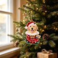 thumbnail image 6 of Christmas Acrylic Dog Ornament, 2D Flat Hanging Tree Pendant, Xmas Window Party Home Decor Use, 6 of 6