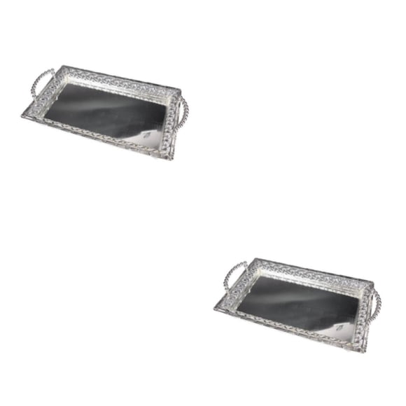 Bewildely Plate Alloy Fruit Sugar Trays KTV Plate Party Tray Dish Hotel Type2