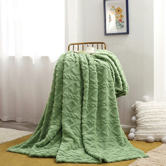 Lunxisen 3 Pcs Soft Fleece Throw Blanket Cozy Lightweight Blanket for Bed, Sofa Travel Warm Plush Decorative Throw for Home(59*39in)
