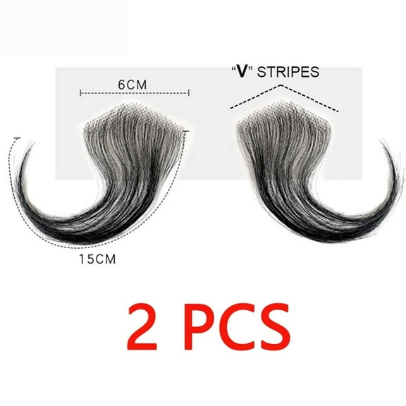 FGERFE-Human Hair Edges HD Lace Baby Hair Edges For Women Reusable Invisible Lace Hairline with 2 Pcs Natural Handmade Real Human Hair Pieces