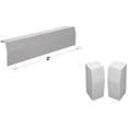 thumbnail image 2 of Baseboarders Premium 2 ft Easy Slip-on Baseboard Heater Cover - White (L & R End Caps), 2 of 6
