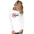 thumbnail image 3 of Hope Breast Cancer Awareness Ribbon Women's Long Sleeve T Shirt Brisco Brands M, 3 of 6