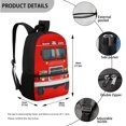 thumbnail image 3 of Jeiento Fire Truck Backpack with Lunch Box Set for Boys Girls 5-7 7-10 Kids School Bag Red Elementary Middle School Book Bag Lunchbox Pencil Case Water Bottle Holder for Kids Child Daypack, 3 of 7