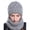 Light Grey, variant on Viworld Womens Crochet Knitted Baggy Soft Beanie Hats Earflap Scarf Neck Warmer Set Ladies Winter Warm Skateboard Ski Plain Caps Scarves Outdoor Casual