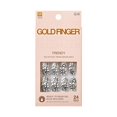 thumbnail image 1 of GoldFinger 24 piezas de uñas postizas ovaladas medianas, extensiones de gel en forma de remolino, reutilizables, de cubierta completa, kit de uñas postizas con pegamento, barra de manicura y lima, uso, 1 of 5