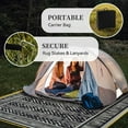 thumbnail image 3 of Outdoor Rug with Led Strip Lights RV Camping Mat and Patio Rug for Deck Balcony Porch Backyard Beach Picnic Outdoor Carpet Striped Pattern Modern Slip Plastic Straw x & Bei, 3 of 5