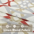 thumbnail image 3 of DriftAway Alexander Blackout Curtains for Living Room Linen Blend Pattern Match Thermal Insulated Room Darkening Geo Moroccan Mid Century Back Tab Bedroom Drapes 2 Panels 52 x 96 Inch Linen Red, 3 of 8