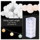 thumbnail image 2 of Guirnalda de luces de bolas de algodón con pilas, 20 luces LED de 3,3 m, para pared interior, decoración navideña para bodas, habitaciones, hogar y fiestas, 2 of 4
