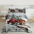 thumbnail image 2 of Manfei Teens Red Truck 2pcs Bedding Comforter Set,Merry Christmas Twin Comforter Sets,Animal Dog Breathable Bedding Set,Ultra Soft Home Decor,Reversible, 2 of 8