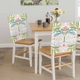 thumbnail image 5 of Boho Green Flower Chair Back Covers, Removable Chair Covers for Dining Chairs Set of 6, Washable Chairs Slipcovers Back Seat Protector for Wedding Party 19"x20", 5 of 9