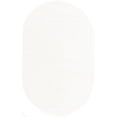 thumbnail image 1 of Unique Loom Solo Solid Plush Kids Modern Rug 5' x 8' Oval Snow White, 1 of 1