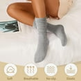 thumbnail image 4 of Women's Slouch Socks Long Boot Scrunch Sock Soft Cotton Knit Cozy Socks 3 Pairs, 4 of 5