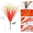 thumbnail image 2 of Autumn Picks,Fake Plant Grass Stems Artificial Monkey Grass Faux Onion Grass Fall Greenery Outdoor Fall Fake Leaves Outdoor Plants Fall for Landscaping,Garden Patio,Porch, Hanging Planter(Gold), 2 of 4