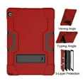 thumbnail image 5 of Goldcherry for Lenovo Tab M10 TB-X605F Case Heavy Duty Shockproof Kids Friendly Silicone Cover With Kickstand For Lenovo Tab M10 10.1 Inch TB-X605F TB-X605L Tablet(Red+Black), 5 of 6