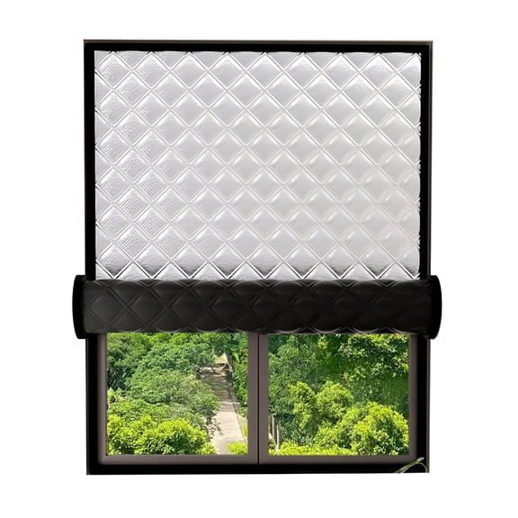 ICERUN Thermal Window Cover for Winter, 39" X 59" Window Insulation Kit, Oxford Cloth Cotton Layer Window Covers for Winter to Keep Heat, Window Insulation for Winter Fits Up to Window