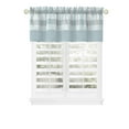 thumbnail image 2 of Achim Hunter Indoor Polyester/Cotton Light Filtering Checkered Valance, Ice Blue, 58-in W x 14-in L, 2 of 5