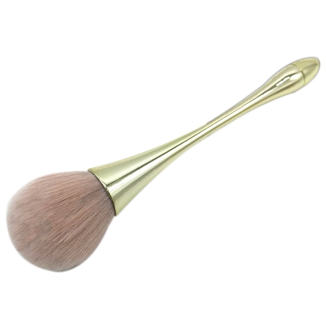 Langgg Electroplating Handle Cosmetic Foundation Blusher Face Blush Powder Brushes Portable Soft Fiber Brush Makeup Tools
