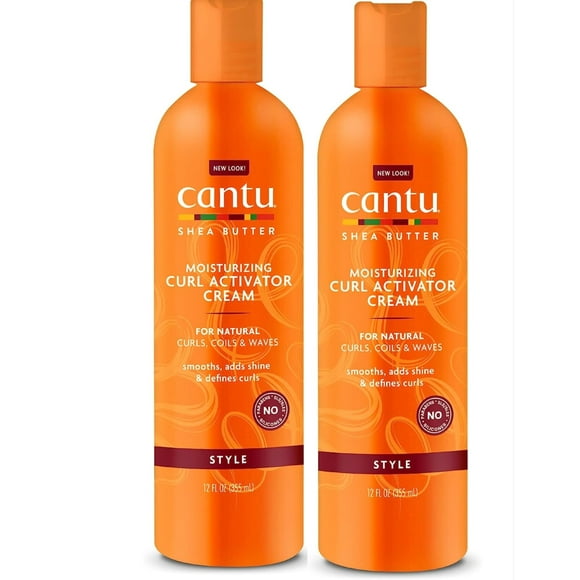 Cantu Crème Hydratante Activateur de Boucles au Beurre de Karité (2 Paquets de 12 Oz.)