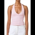 thumbnail image 3 of Tops Halter para Mujer, de Verano, con Escote en V Profundo, Sin Mangas, Color Negro, para Salir, Ropa Y2K Rosa M, 3 of 9