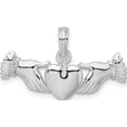 thumbnail image 1 of Sterling Silver Polished Heart Hands Pendant - Jbsp, 1 of 5