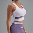 thumbnail image 4 of vdgthytj Yoga Tank Tops for Women Sleeveless Square Neck Crop Slim Fitted Color Blocking Summer Gym Workout Racerback Crop Tops, 4 of 4