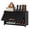 Black-3-tier, variant on Shoe Rack 5 Tier Storage Cabinet With Door 20 Pair Plastic Shelves Organizer For Closet Entryway Hallway Bedroom Black