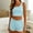 Blue(New), variant on PNTUTB Women's Casual Solid Color Short Button Front Tank Top with Elastic Waist Shorts Comfortable Pajama Set