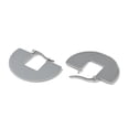 thumbnail image 2 of 304 Stainless Steel Earrings Semicircle Stainless Steel color 37x1mm, 2 of 2