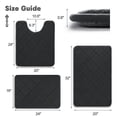 thumbnail image 4 of ChakmeOne Black Bathroom Rug Set Bath Mats 3 Piece with U Shape Toilet Rug Super Non-Slip Machine Washable Absorbent for Tub & Shower, 4 of 10