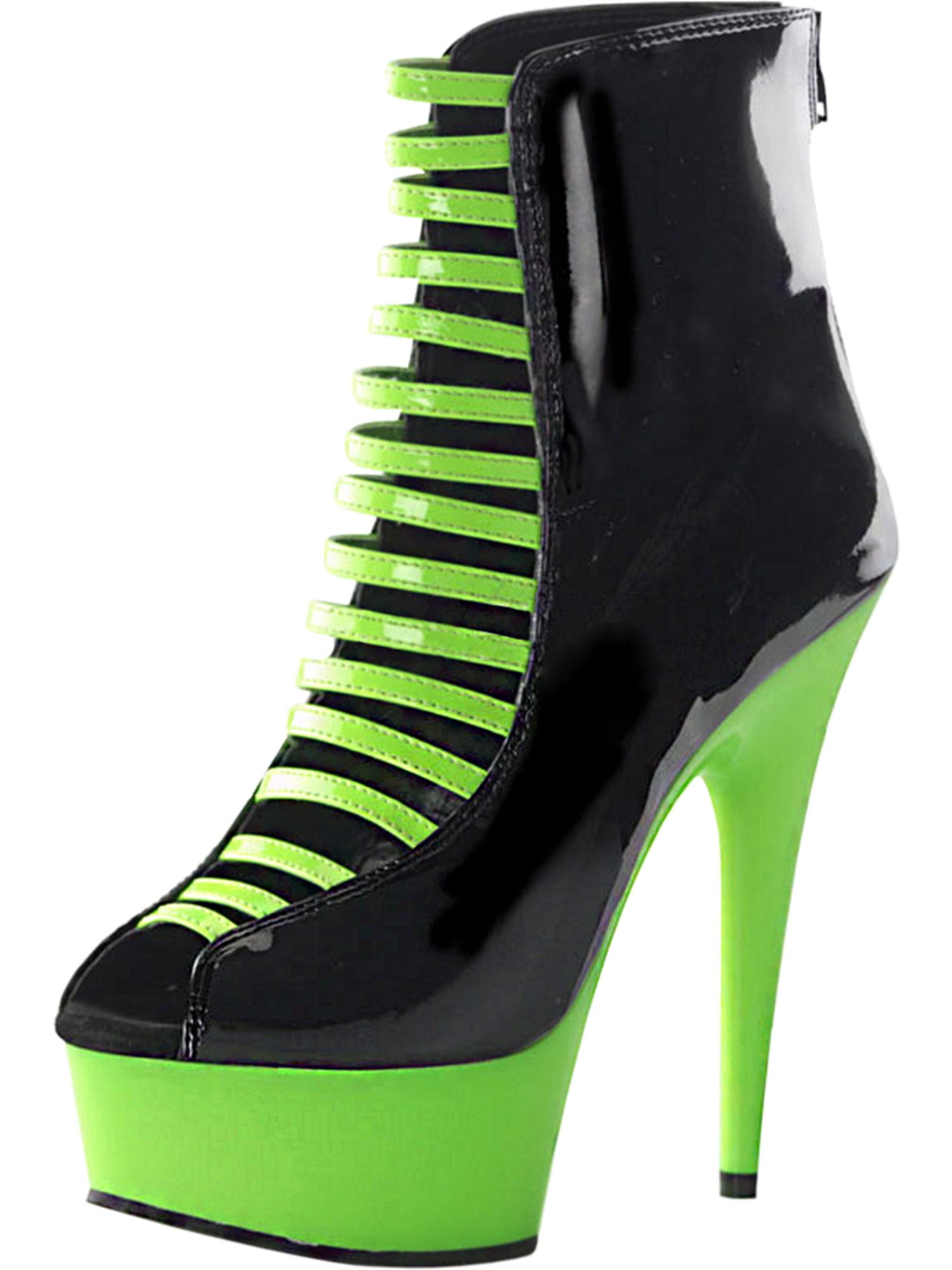 lime green heel boots