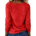 thumbnail image 6 of Women's Lightweight Cowl Neck Sweater, Soft Knit Pullover Top, Long Sleeve Comfort Wear, Everyday Basic Sweater, Fall Winter Layering Piece, Breathable Casual Blouse Red XXL, 6 of 7