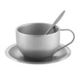 thumbnail image 4 of Bgsha Tasse à Café à Double Compartiment pour Usage Intérieur avec Cuillère Style Vintage Classique Design à Double Paroi Cool au Toucher, 4 of 9