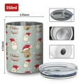 thumbnail image 4 of 12oz Coffee Tumblers Gray Christmas Santa and Reindeer Pattern Stainless Steel Vacuum Insulated Travel Tumbler Coffee Cups Mug with Lid and Straw with Cleaning Brush for Cold & Hot Drinks, 4 of 5