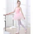 thumbnail image 4 of Stelle Sleeveless Ballet Leotard Girls Tutu Dress Camisole Skirted Ballerina Outfit,Ballet Pink,3-4T, 4 of 7