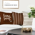 thumbnail image 3 of Pillow Covers 20x20 Modern Sofa Throw Pillow Cover, Decorative Outdoor Linen Fabric Pillow Case for Couch Bed Car (Coffee, 20x20,Set of 4), 3 of 6