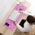 thumbnail image 3 of Long Mouse Pads for Desk,Pink Halloween Pattern Desk Mats on Top Of Desks, Desk Mouse Pad Extra Large with 3mm Non-Slip Base and Stitched Edge for Gaming,Office,Work,Home 31.5x11.8in, 3 of 5