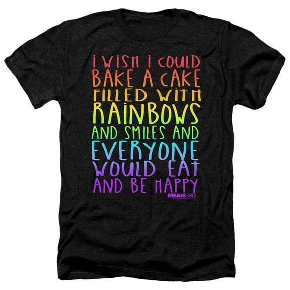 Mean Girls - Rainbows And Cake - Heather Short Sleeve Shirt - Small