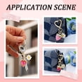 thumbnail image 4 of 1 Box 2Pcs 2 Colors Strawberry Keychain Bulk s Bag Charms Alloy Red Pink Cute Flower Daisy Swivel Snap Hook Clasps Key Chain Accessories for Women s Purse Backpack Pendant Decoration, 4 of 9