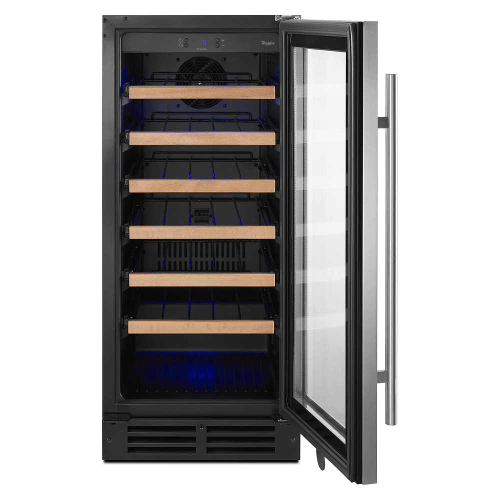 Whirlpool WUW35X15DS 15 inch Stainless Undercounter Wine Center