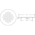thumbnail image 2 of Westbrass D319-SS-25-CP 4-1/4" Stainless Steel Snap-In Shower Grid Drain Cover, Polished Chrome (25-Pack), 2 of 5