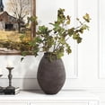 thumbnail image 2 of LuxenHome Antique Brown Cement Vase, 12.8" Tall Rustic Home Accent for Tabletops and Open Shelving, 2 of 9
