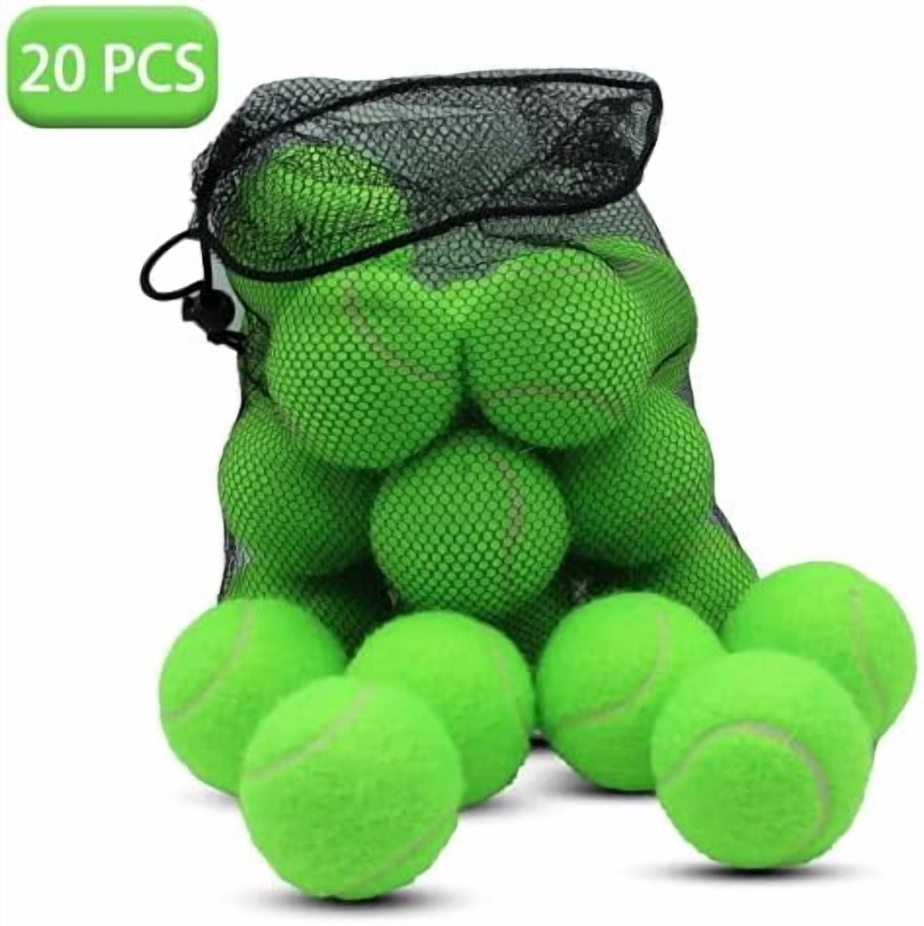 Tennis Balls, 20 Pack Training Tennis Balls,High Elasticity Practice Tennis for Beginner, Exercise Playing Balls for Pet Dog Light Green
