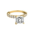 thumbnail image 2 of 6.50MM D-F VS Moissanite Engagement Ring With Diamonds (1.5 ct Moissanite Weight, 2.6 ctw dew) 4 Prongs Amazing 14K Gold, 2 of 3