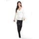 thumbnail image 5 of Blusa de punto diseño cruzado Roman Fashion /Juvenil, 6688 (Blanco) blanco G, 5 of 5